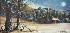 Winter Retreat original mixed media by Greg Painter